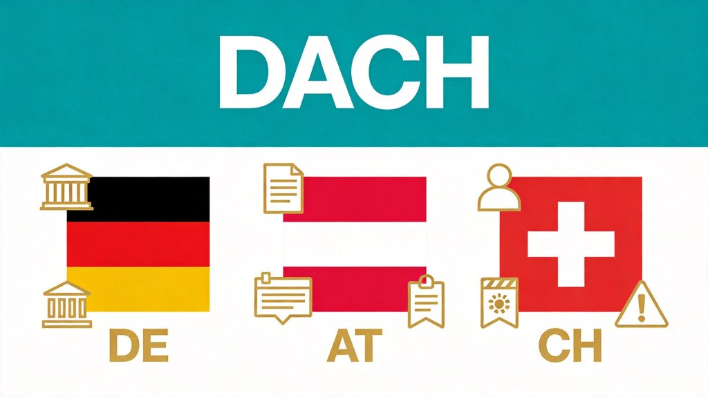 DACH化妆品市场进入示意图：德国、奥地利、瑞士三国法规体系对比